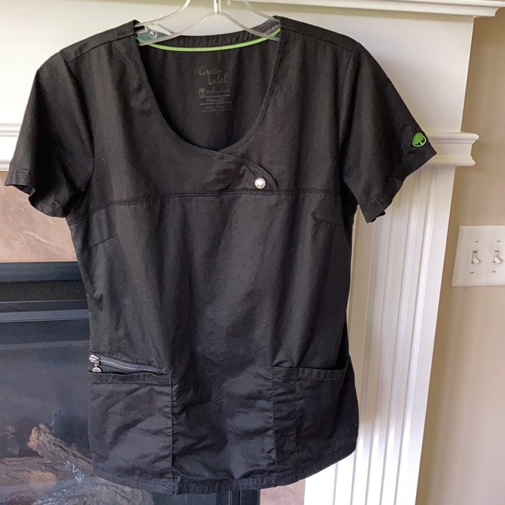 Healing Hands Green Label black cargo scrubs pants